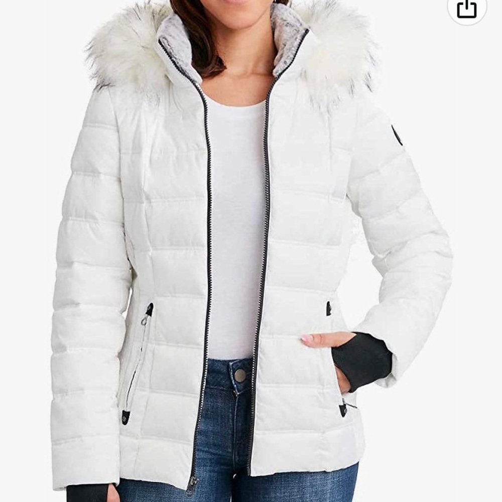 Nautica Faux Fur Trimmed Puffer Jacket